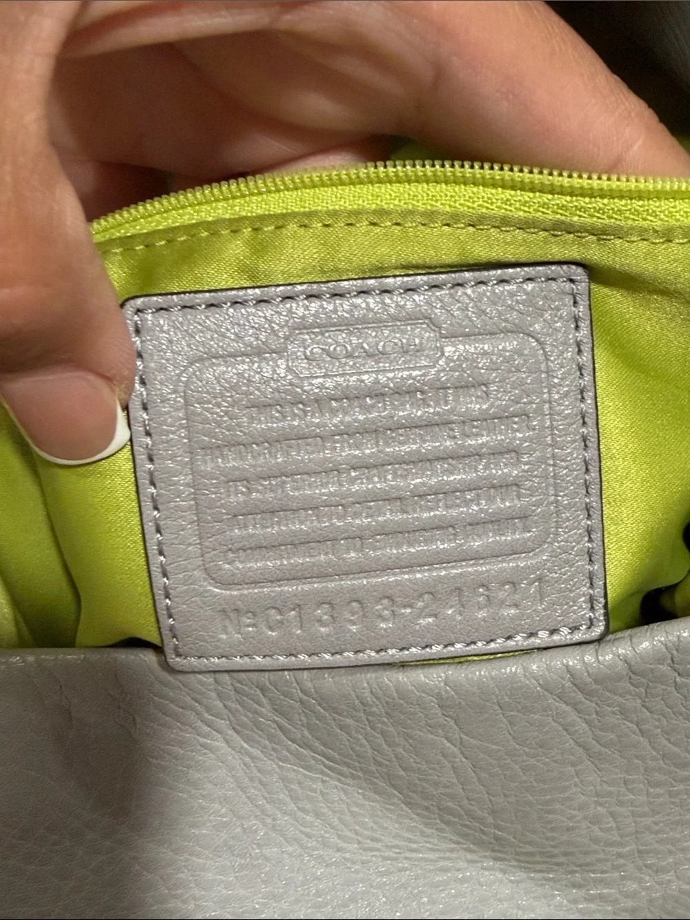 Coach soft pebbled